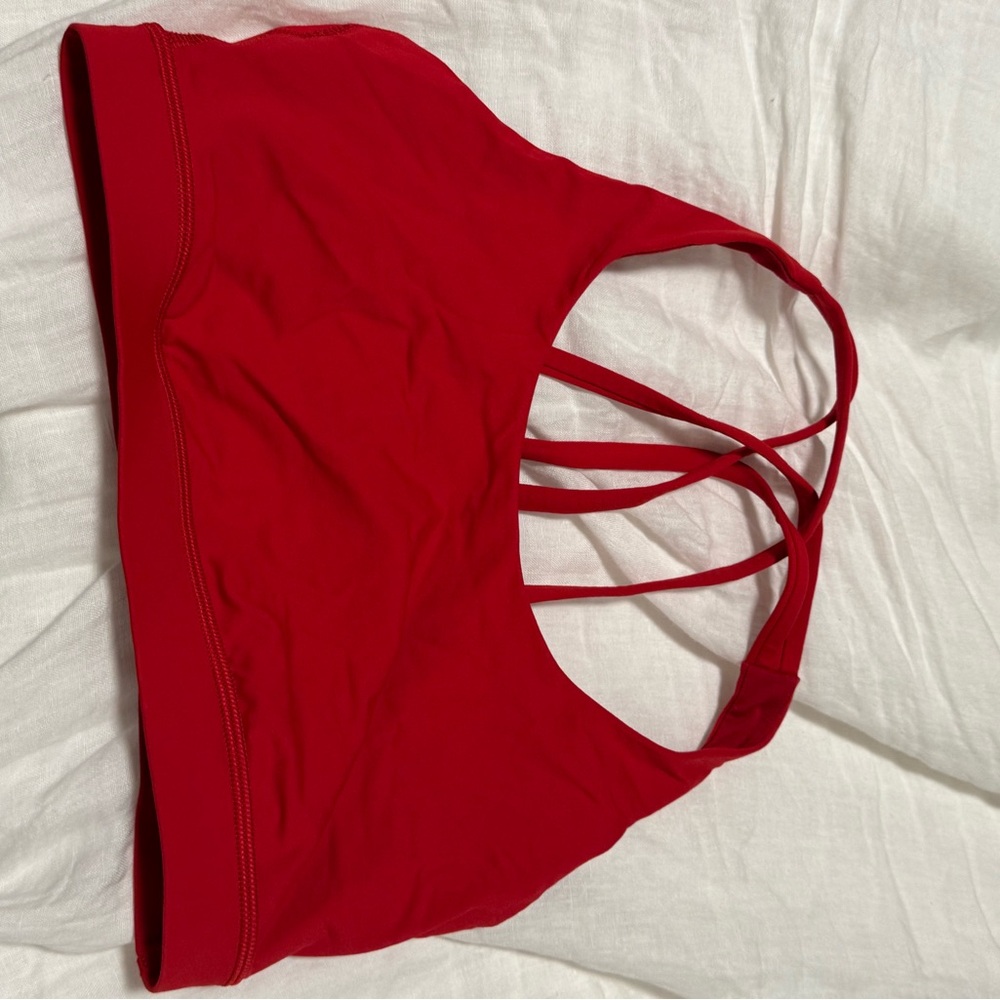Lululemon Athletica Red Strappy Sports Bra